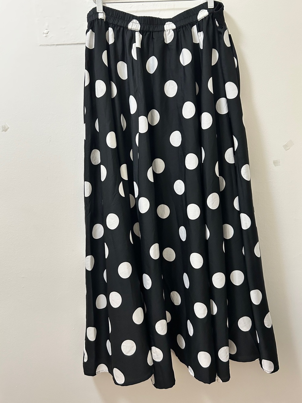 Mlle Gabrielle Polka Dot Maxi Skirt in Black & White - Picture 3 of 7